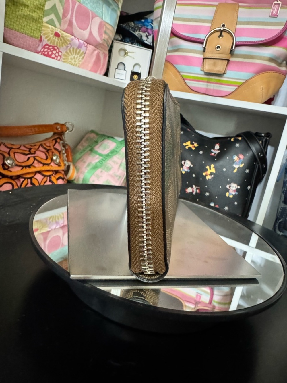 Coach Camo Rose Long Zip Wallet - Picture 4 of 6